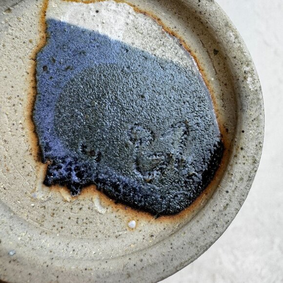 Handmade Studio Art Stoneware Pottery Soup Mug With Unique Glaze Signed 87' - Picture 3 of 6